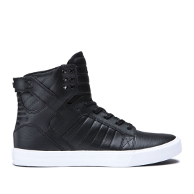 Supra SKYTOP Høye Sneakers Dame Svart/Hvite | NO-18827